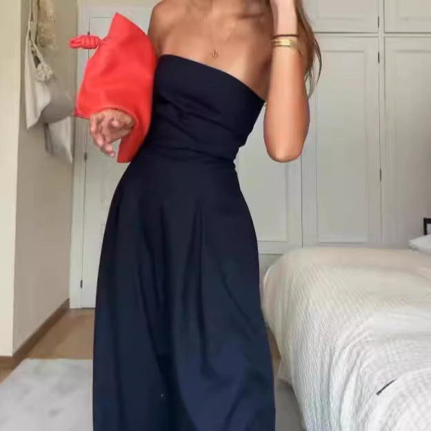 Velora | Luxe Strapless Jumpsuit
