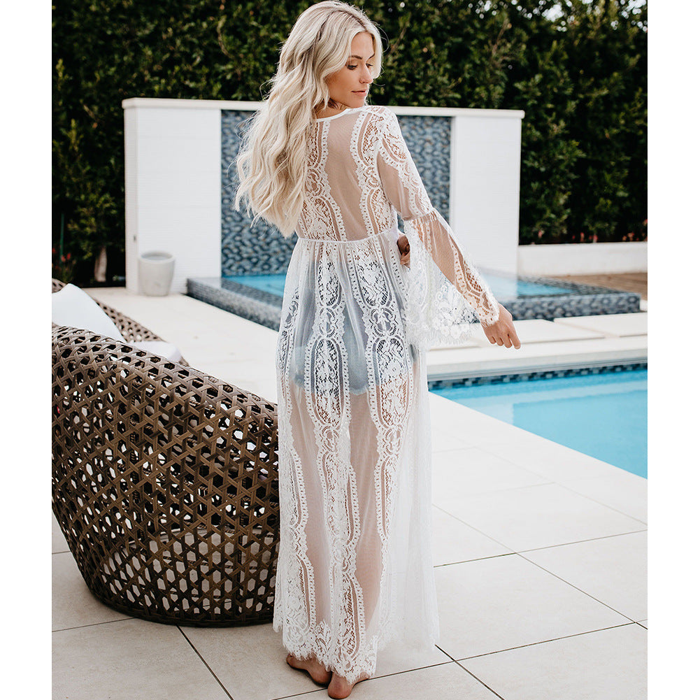 Céliane | Sheer Lace Beach Cover-Up