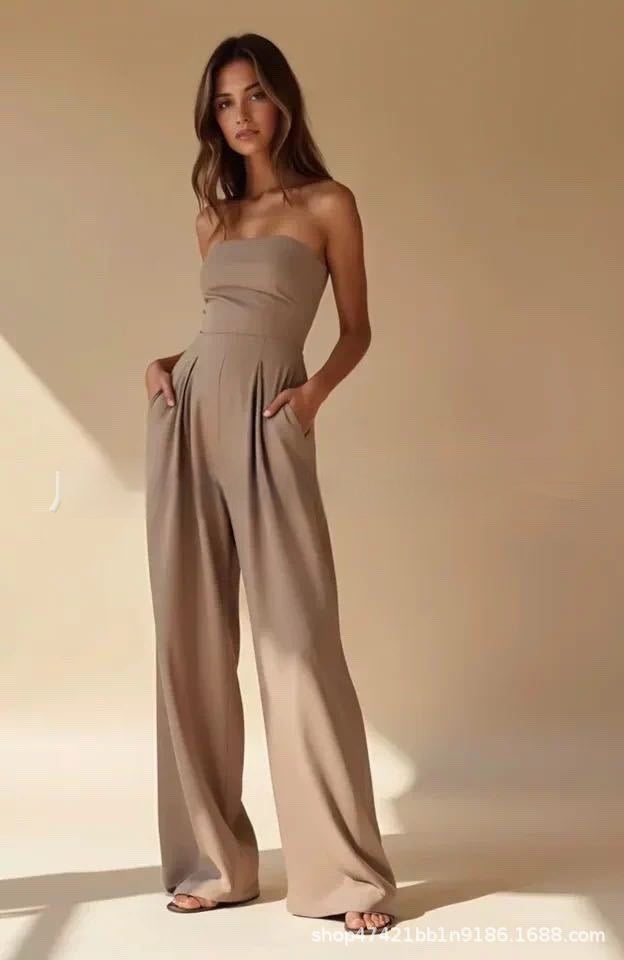 Velora | Luxe Strapless Jumpsuit