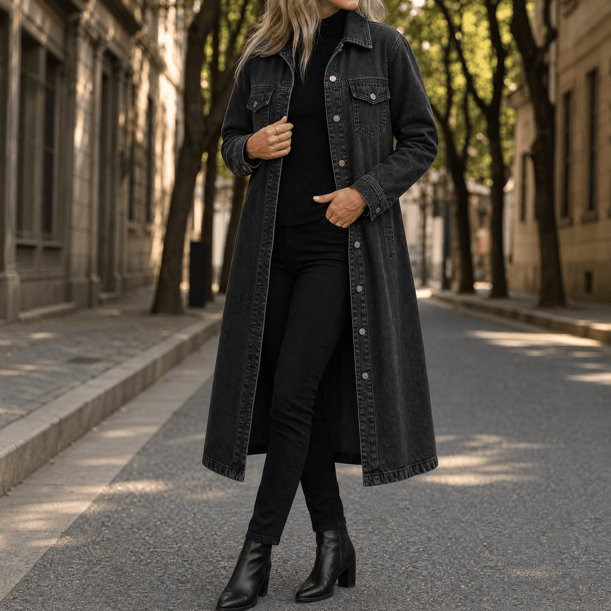 Denara | Longline Denim Coat