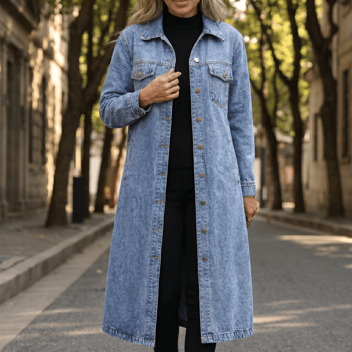 Denara | Longline Denim Coat