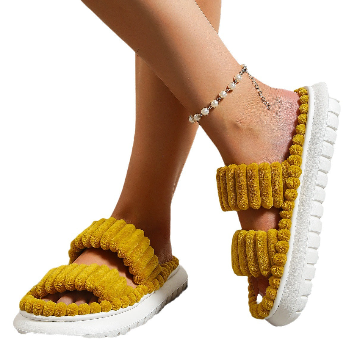 Sira | Cozy Open-Toe Slippers