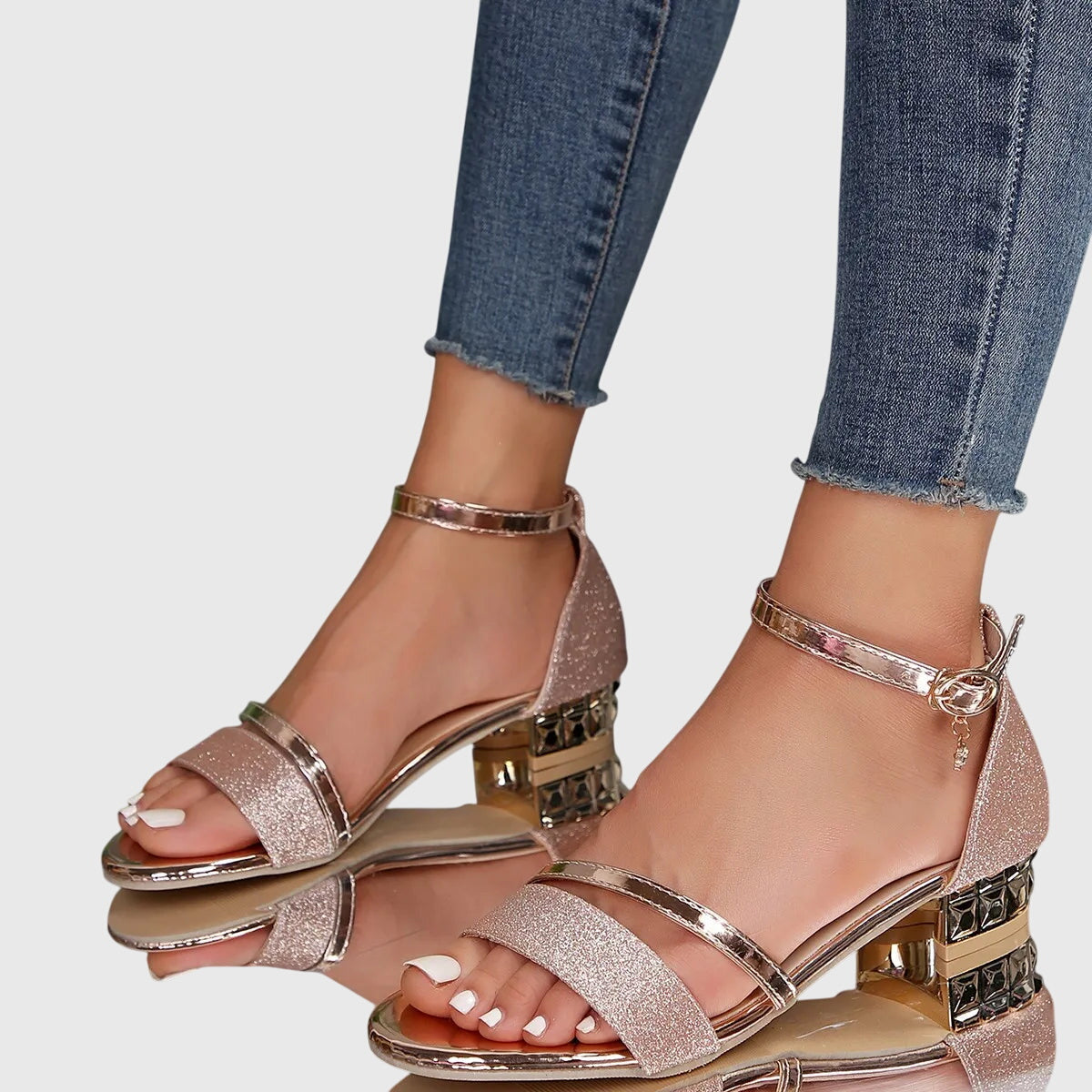 Alison | Block Heel Ankle Strap Sandals