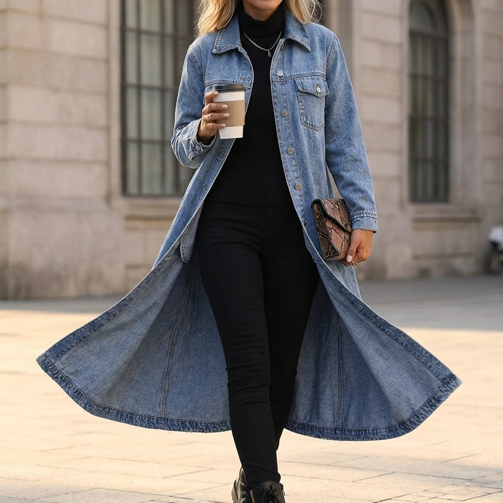 Denara | Longline Denim Coat
