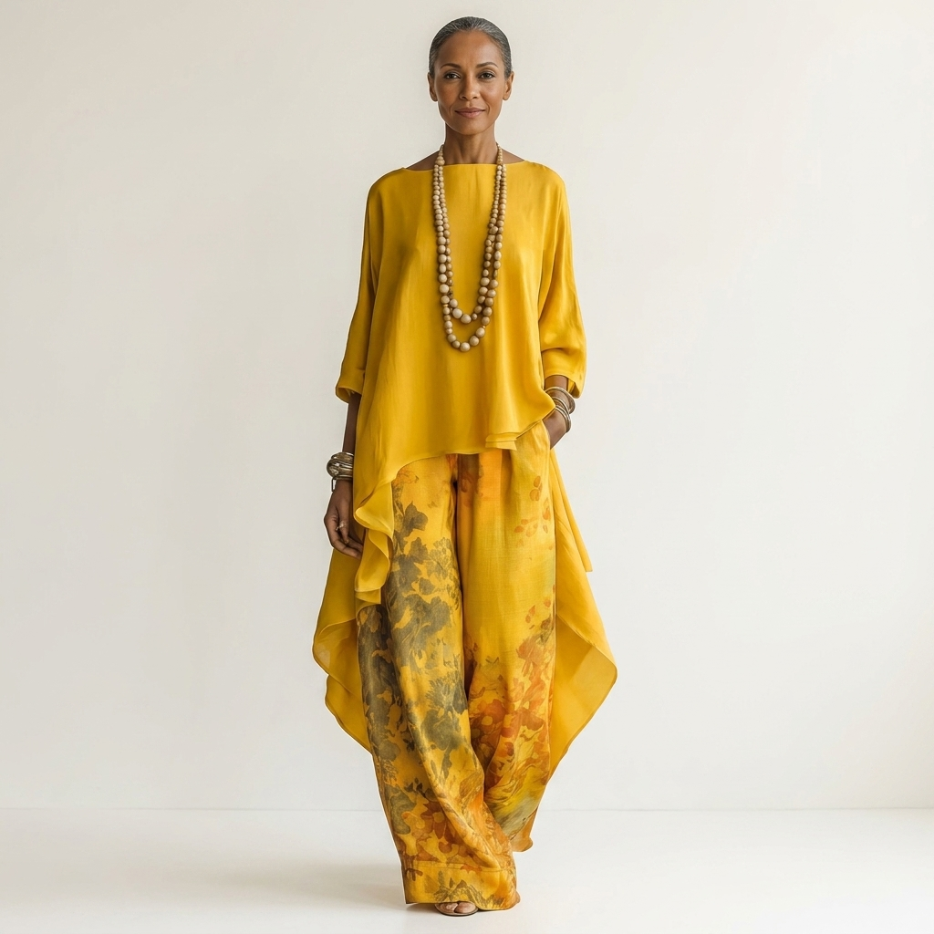 Marisol | Asymmetric Tunic Two Piece Set
