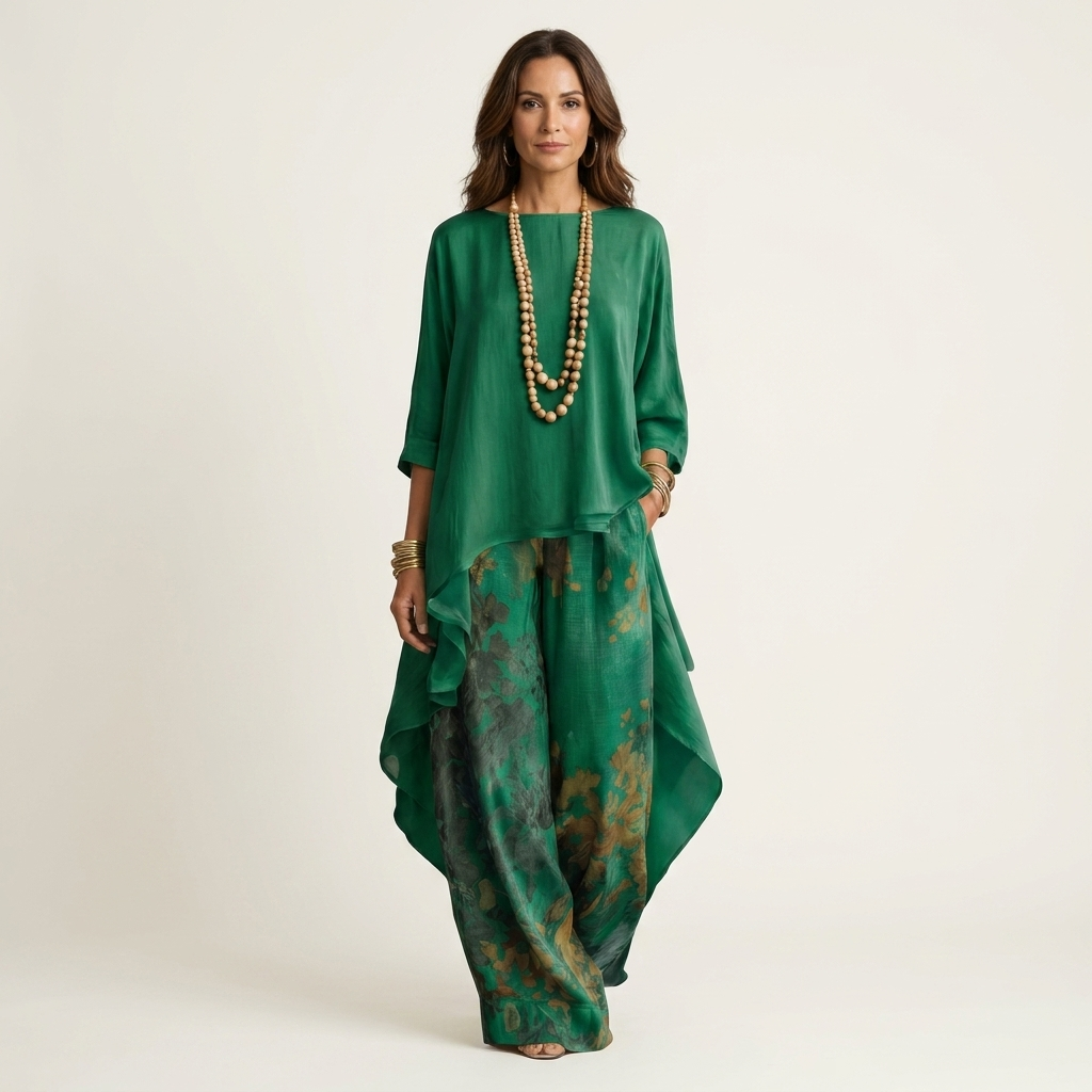 Marisol | Asymmetric Tunic Two Piece Set