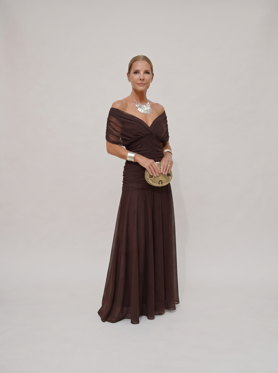 Solenne | Effortless Off Shoulder Maxi Dress