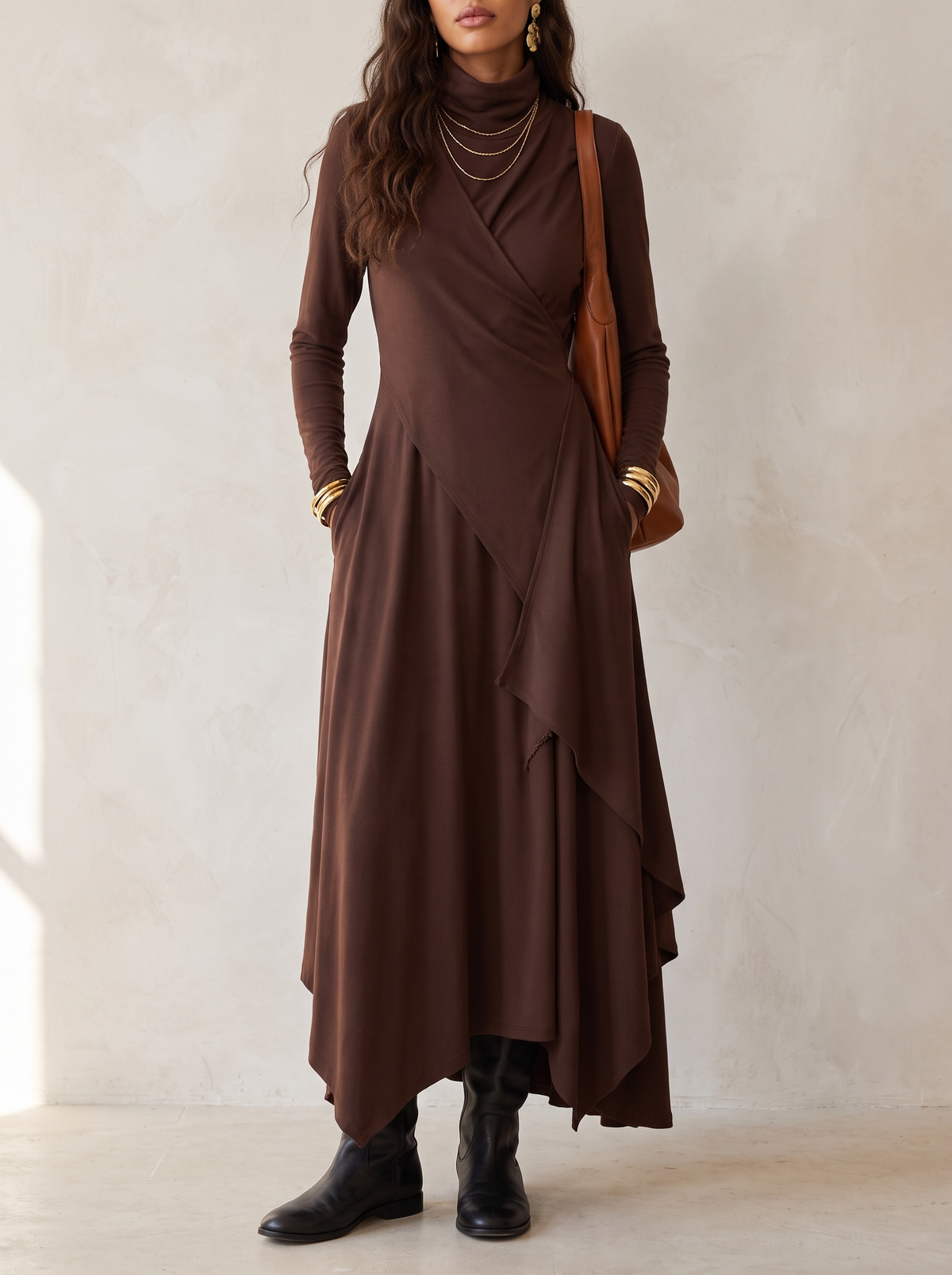 Britta | Cozy Turtleneck Maxi Dress