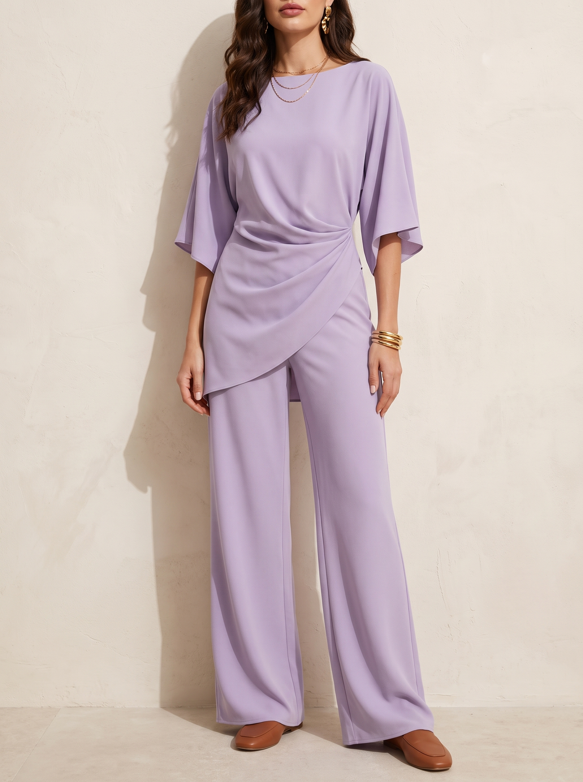 Lorna | Draped Waist Two Piece Set