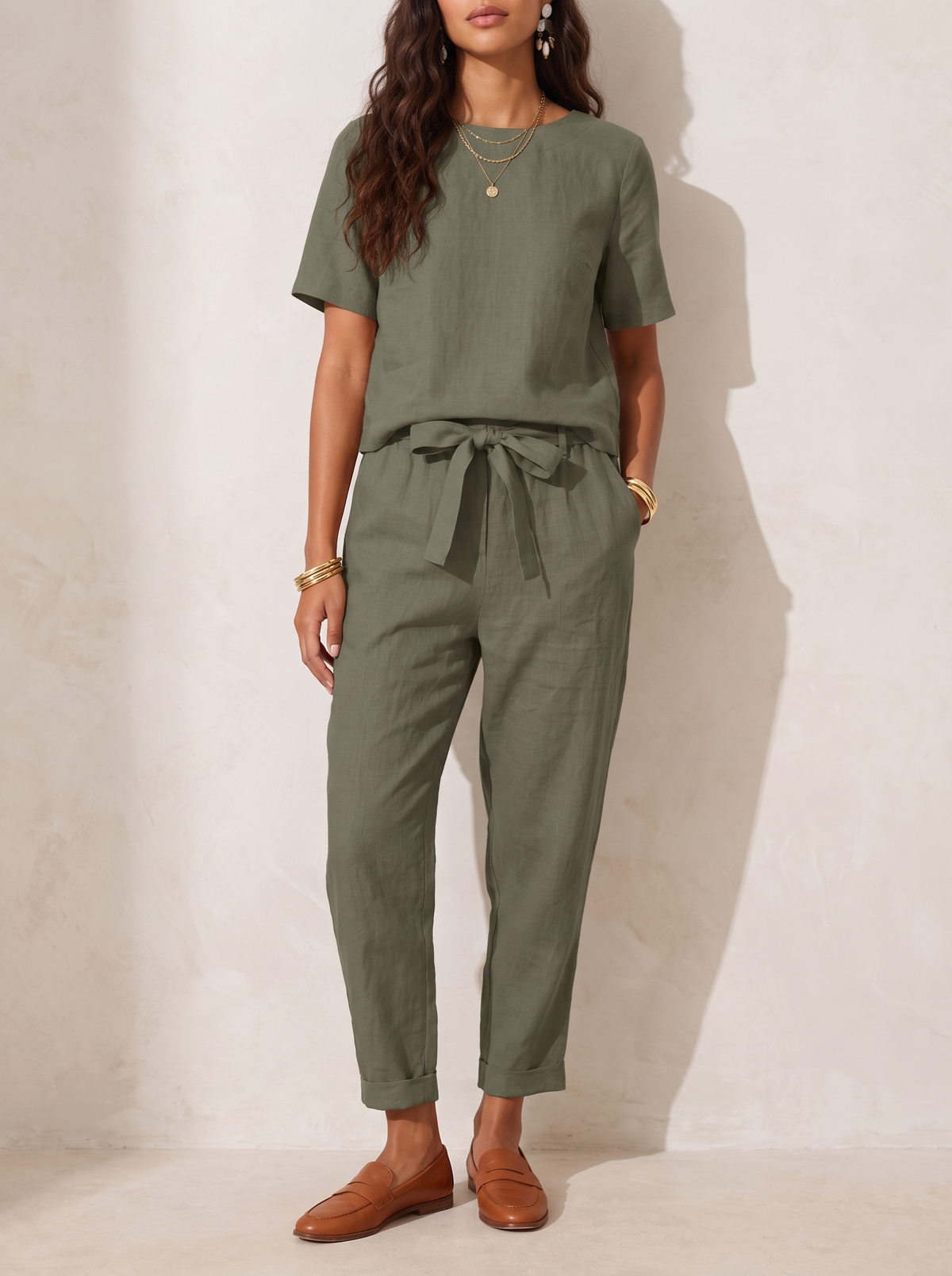 Marlene | Easy Belted Waist Set