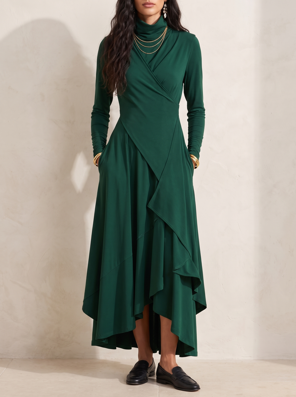 Britta | Cozy Turtleneck Maxi Dress