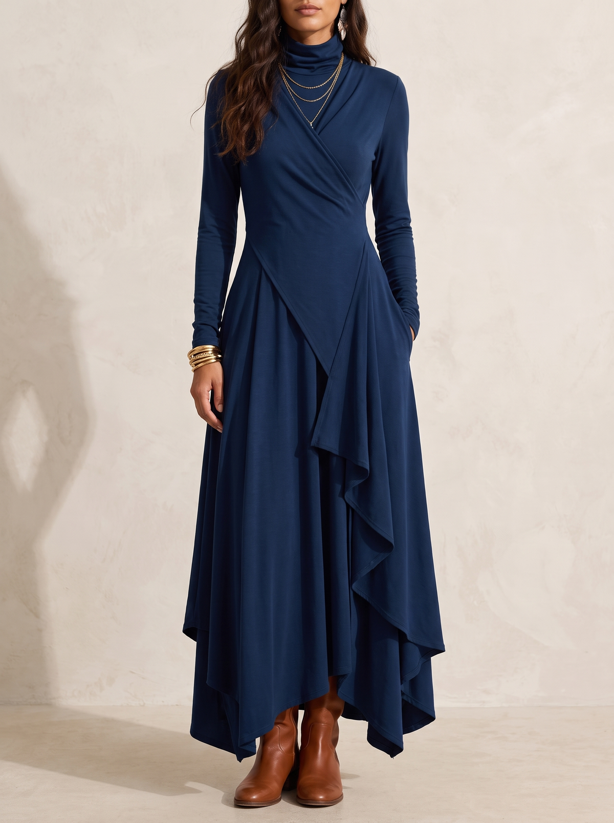 Britta | Cozy Turtleneck Maxi Dress