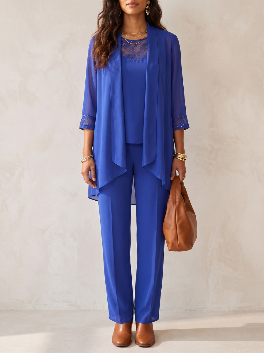 Vivienne | Flowing Jacket Three Piece Set