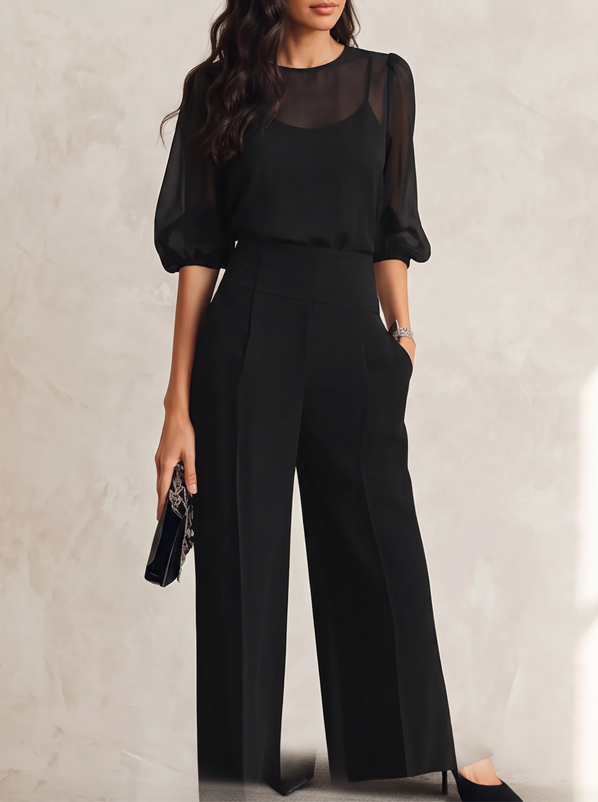 Cecile | Elegant Puff Sleeve Set