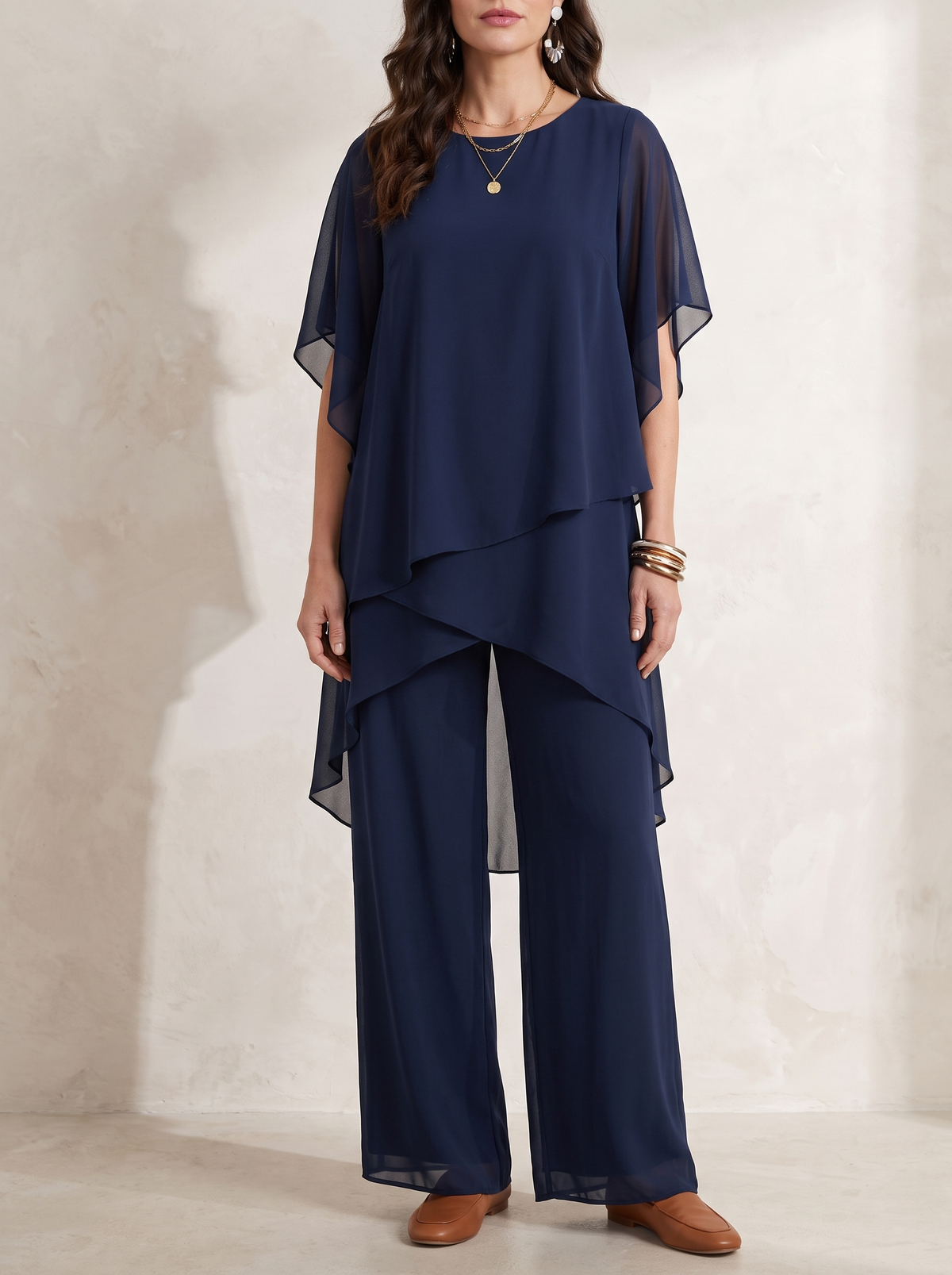 Kimmy | Flowing Draped Palazzo Set