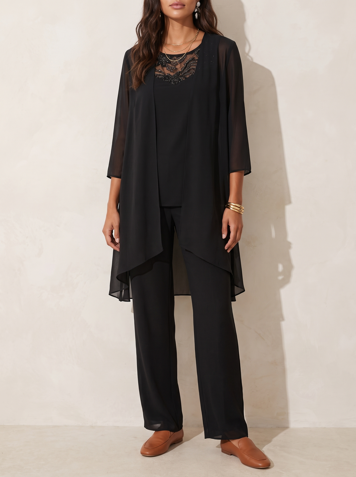 Iva | Elegant Open Jacket Set