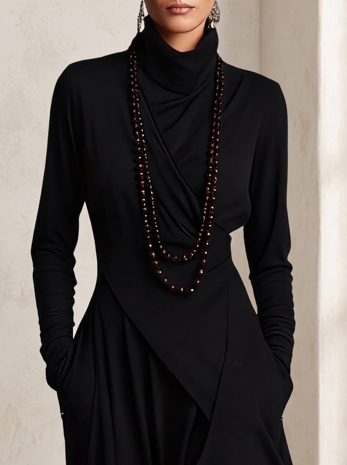 Britta | Cozy Turtleneck Maxi Dress