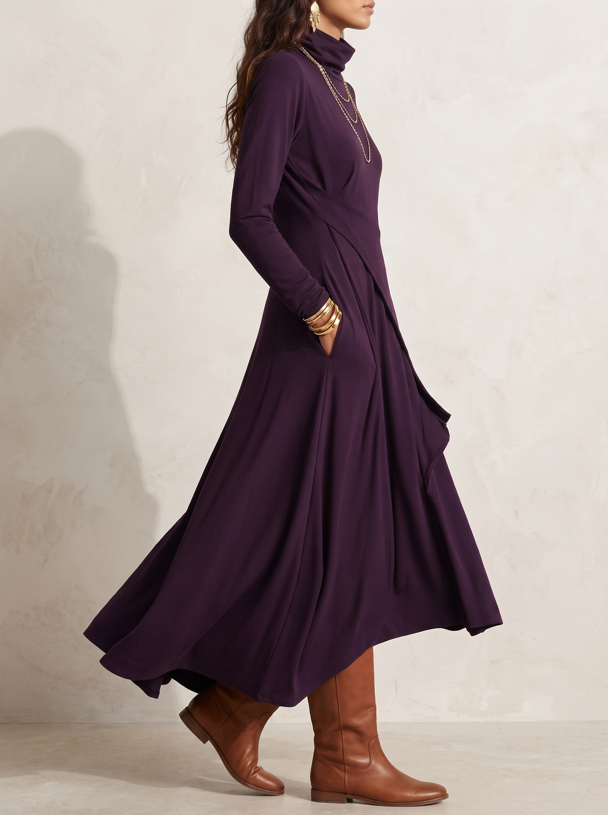 Britta | Cozy Turtleneck Maxi Dress
