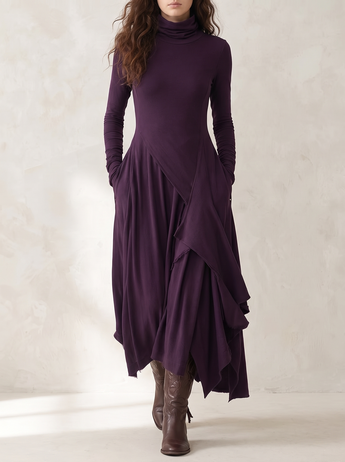 Britta | Cozy Turtleneck Maxi Dress