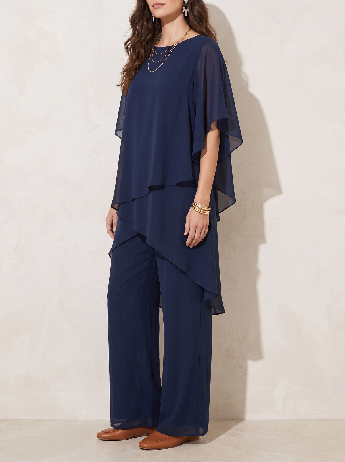 Kimmy | Flowing Draped Palazzo Set