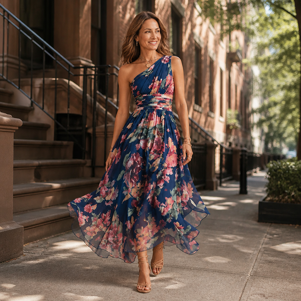 Ulrike | Flowing One Shoulder Maxi Dress