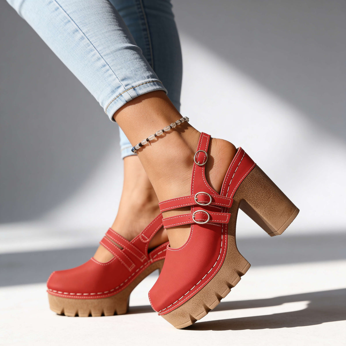 Romy | Platform Slingback Heels
