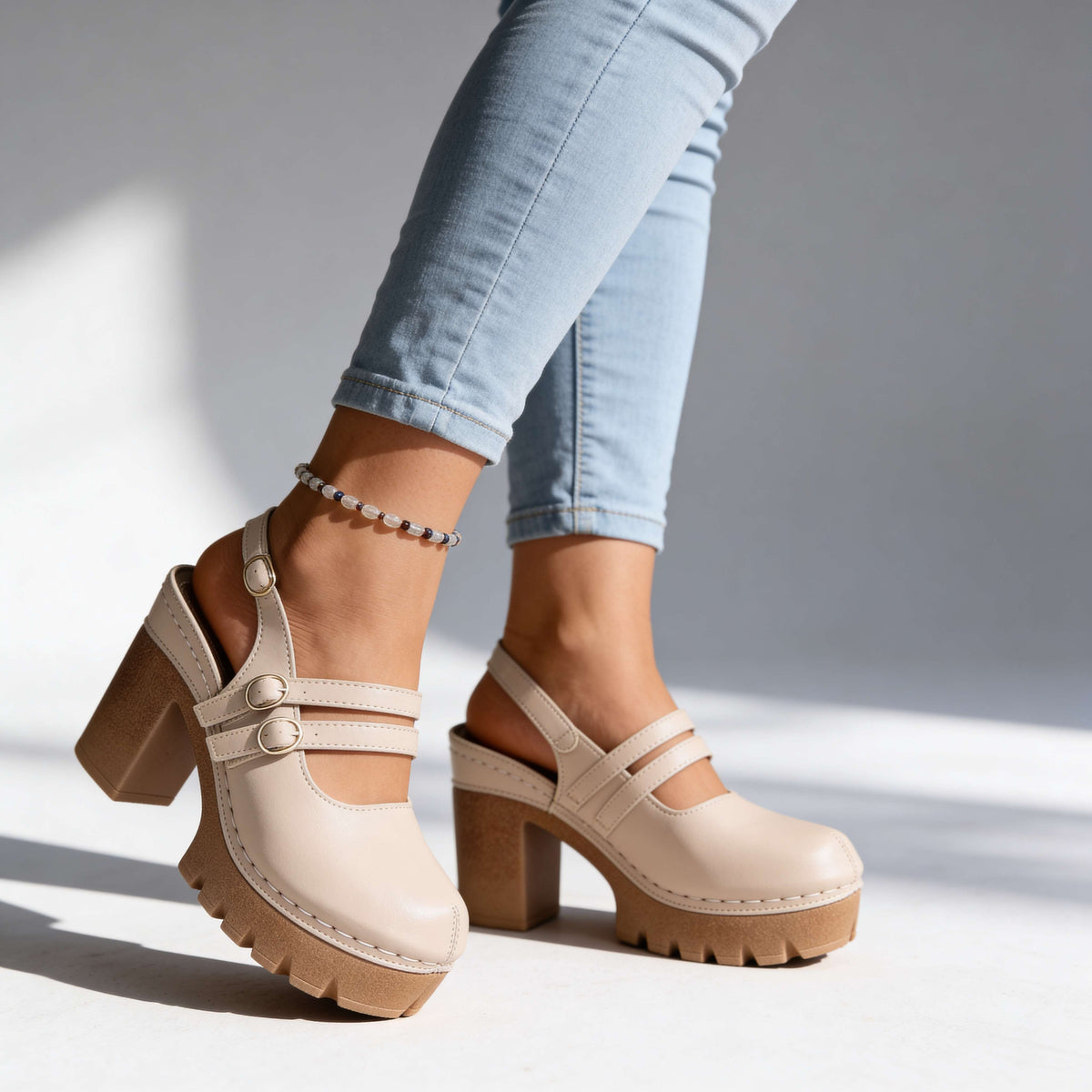 Romy | Platform Slingback Heels
