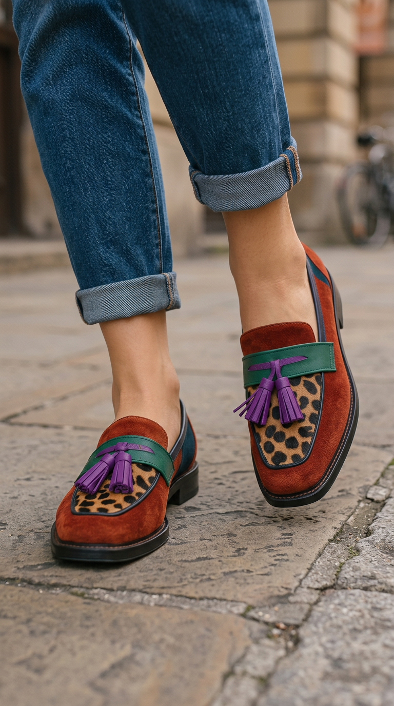 Lydia | Relaxed Colourblock Loafers