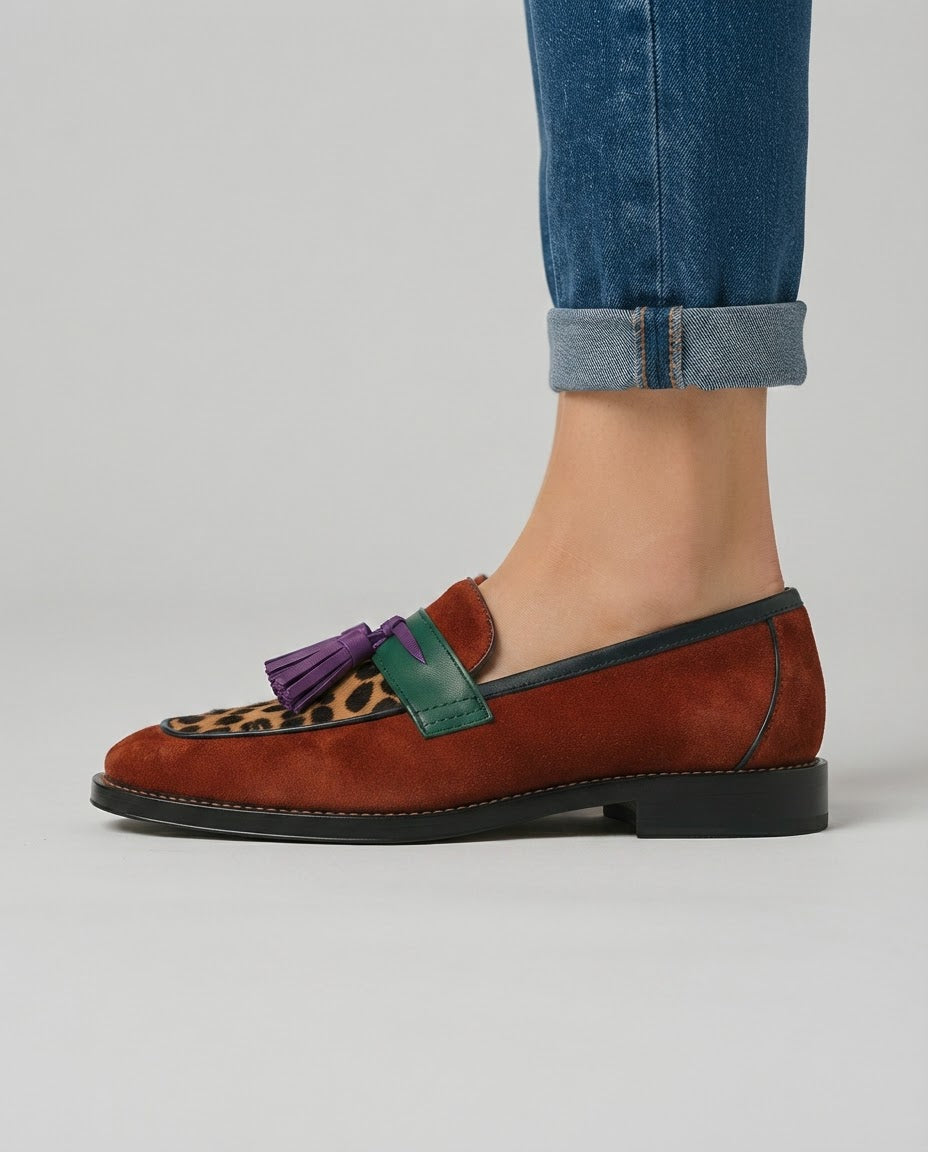 Lydia | Relaxed Colourblock Loafers