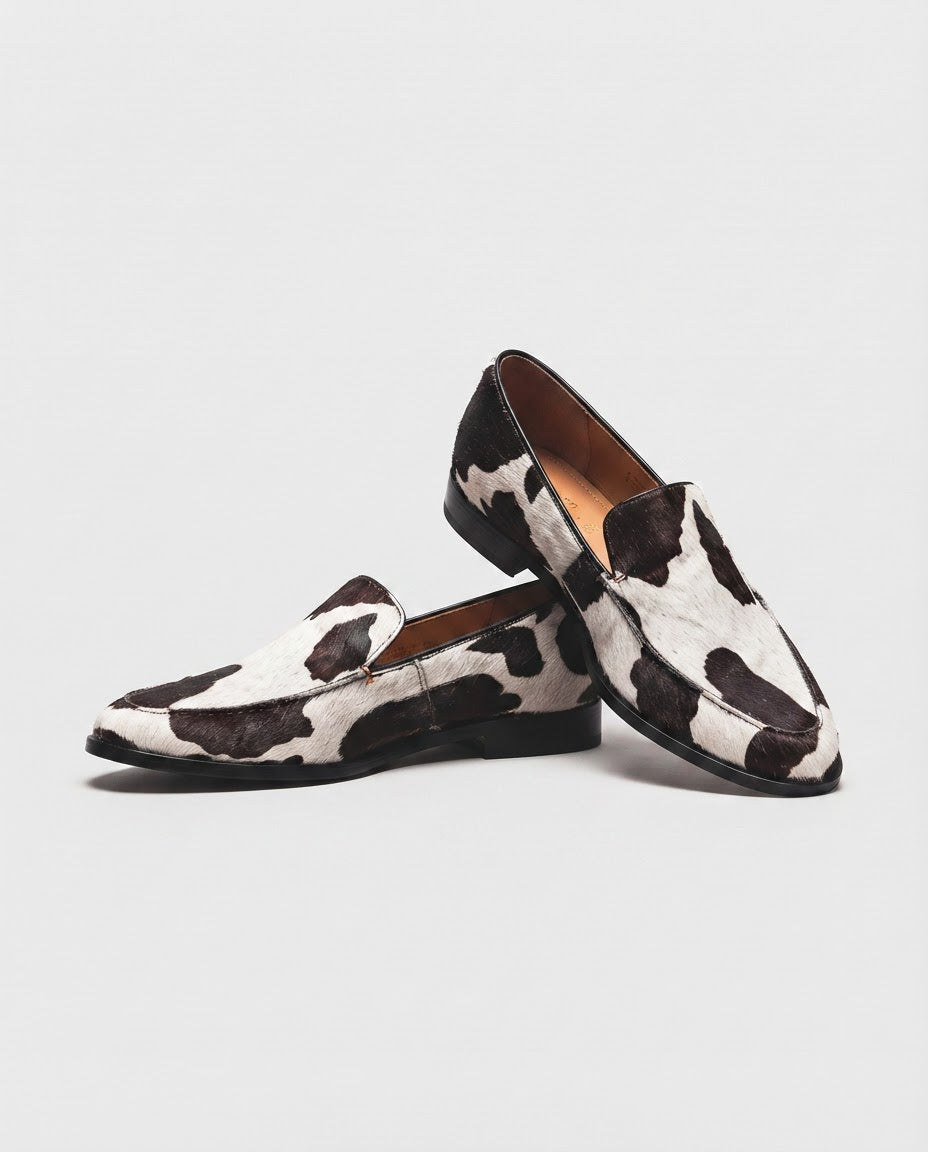 Martina | Easy Cow Print Loafers