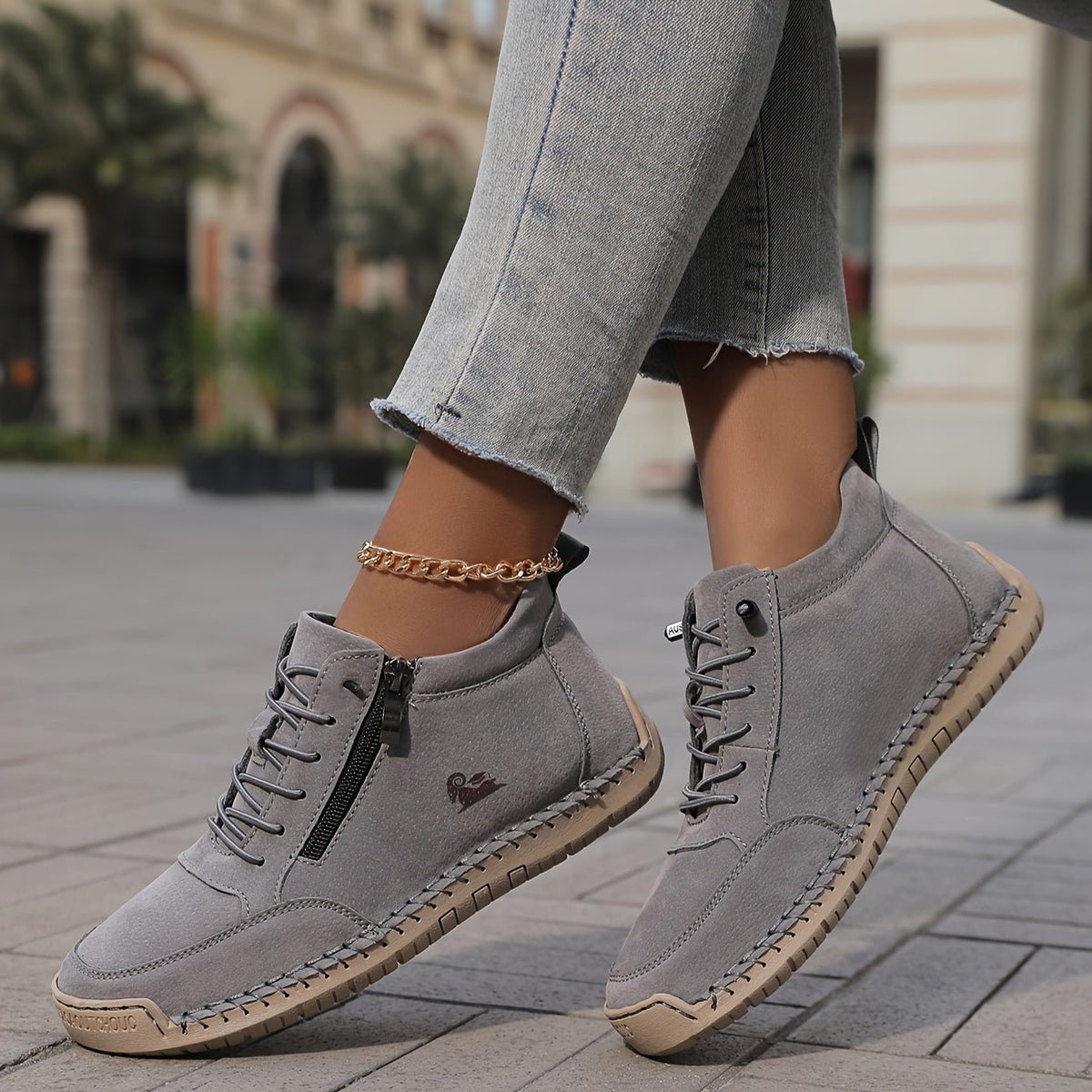 Nadine | Zip Front Comfort Sneakers