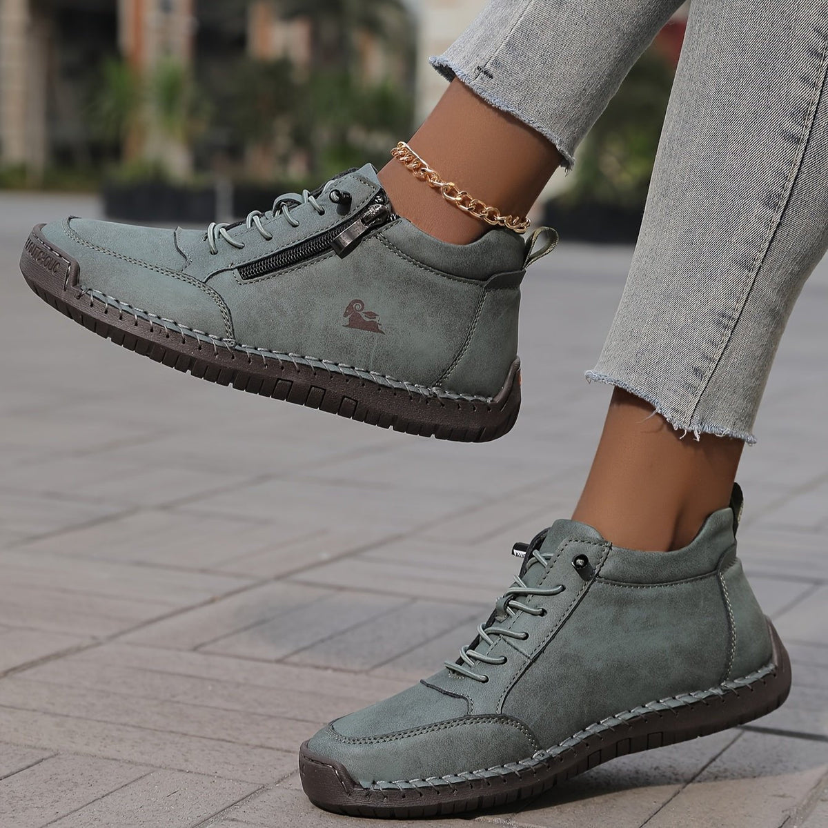 Nadine | Zip Front Comfort Sneakers