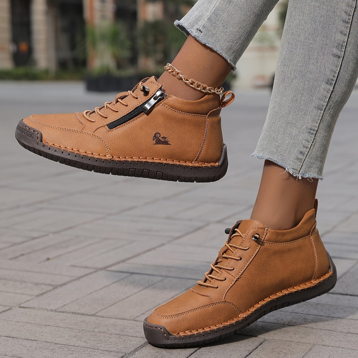 Nadine | Zip Front Comfort Sneakers