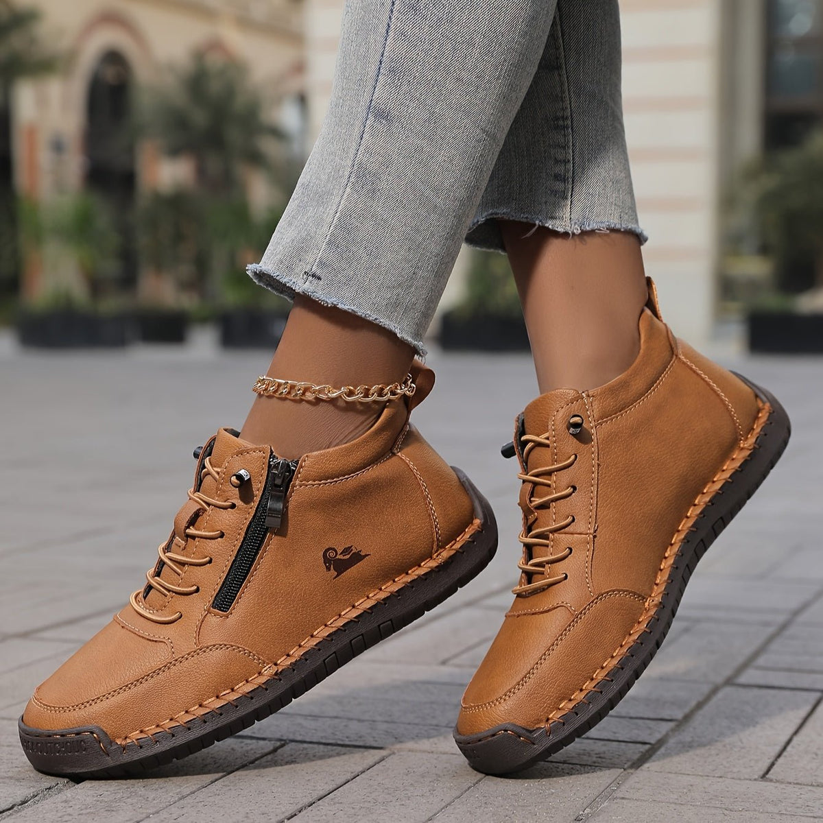 Nadine | Zip Front Comfort Sneakers