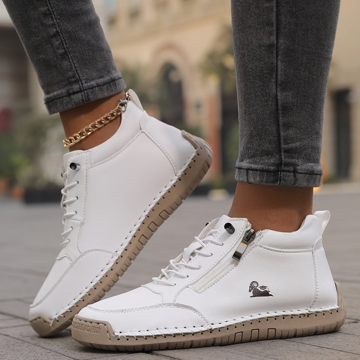 Nadine | Zip Front Comfort Sneakers