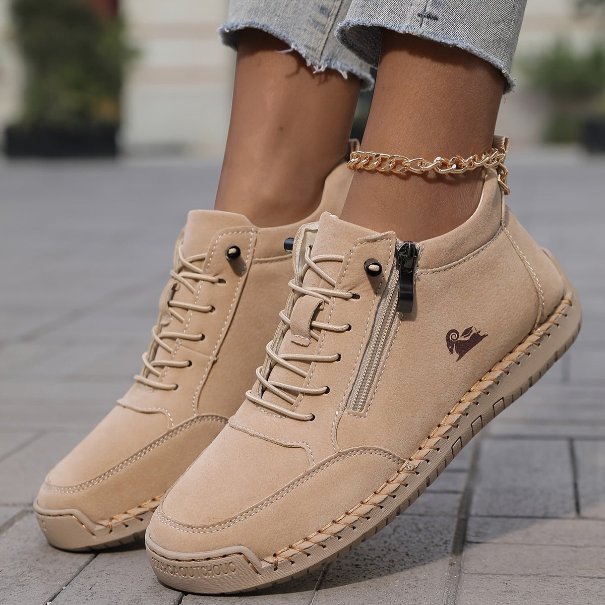 Nadine | Zip Front Comfort Sneakers
