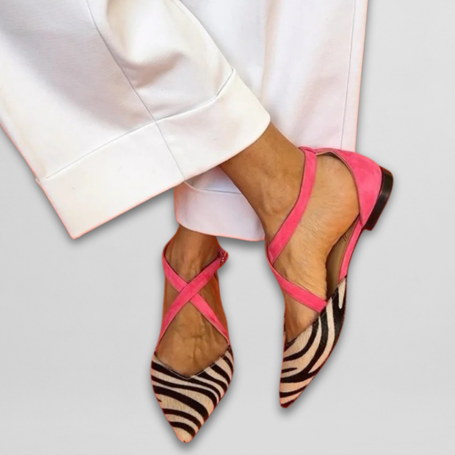 Oriel | Soft Cross Strap Flats