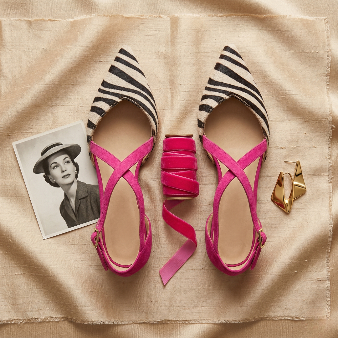 Oriel | Soft Cross Strap Flats