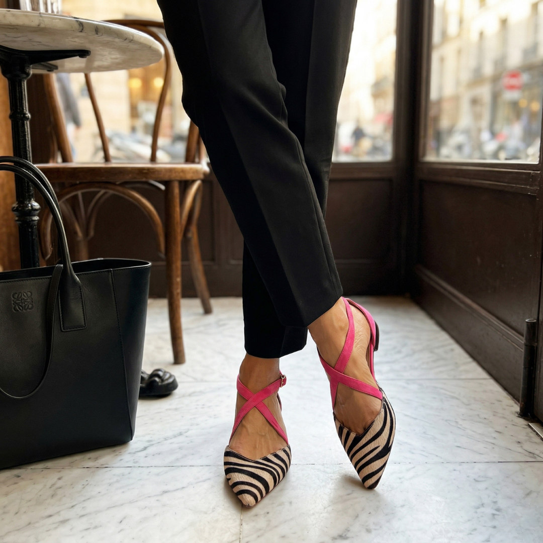 Oriel | Soft Cross Strap Flats
